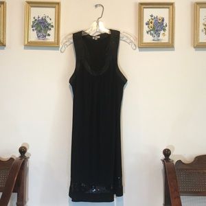Black racer-back dress